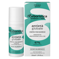 Antietà Globale Crema Viso Giorno Idratante Protezione Uva-Uvb Acido Ialuronico