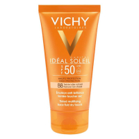 CAPITAL IDÉAL SOLEIL SPF 50 HAUTE PROTECTION BB Émulsion anti-brillance teintée toucher seC