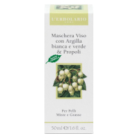 MASCHERA VISO CON ARGILLA BIANCA E VERDE & PROPOLI