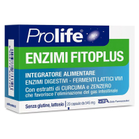 ENZIMI FITOPLUS INTEGRATORE ALIMENTARE ENZIMI DIGESTIVI - FERMENTI LATTICI VIVI CAPSULE