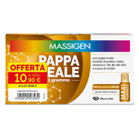 MASSIGEN PAPPA REALE FLACONCINI GUSTO FRUTTI DI BOSCO