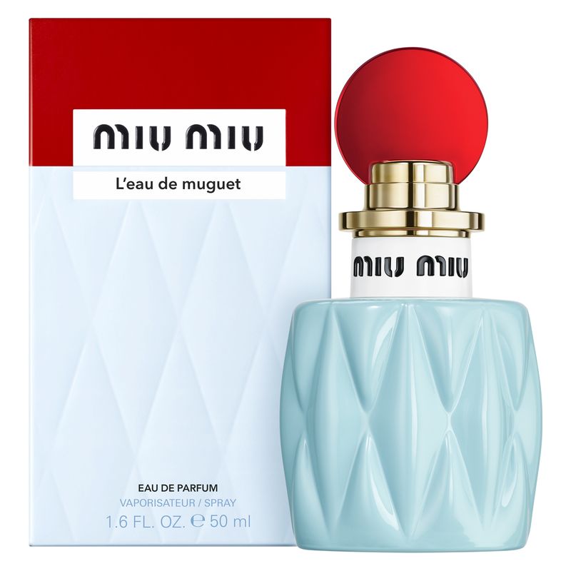 Miu Miu L'Eau de Muguet, Eau de Parfum Donna, 50 ml Spray, Fragranza Floreale Verde Muschiata, Profumo femminile fresco e sofisticato Miu Miu L'Eau de Muguet, Eau de Parfum Donna, 50 ml Spray, Fragranza Floreale Verde Muschiata, Profumo femminile fresco e sofisticato