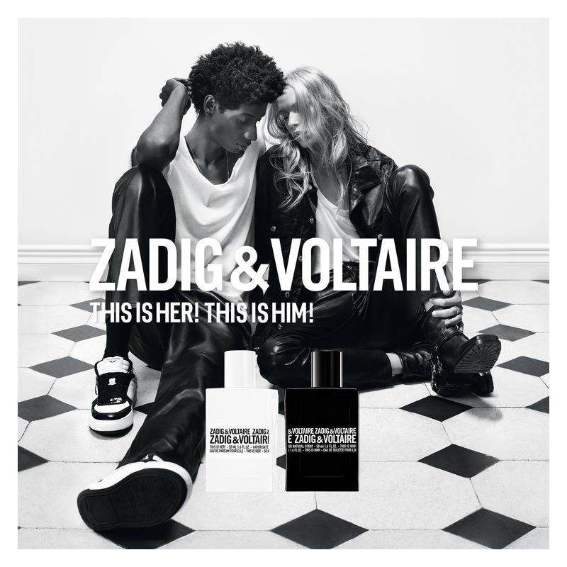 Zadig & Voltaire This Is Him!, Eau de Toilette Uomo, 100 ml, Profumo maschile legnoso-orientale, Fragranza rock e sensuale con note di sandalo e vaniglia