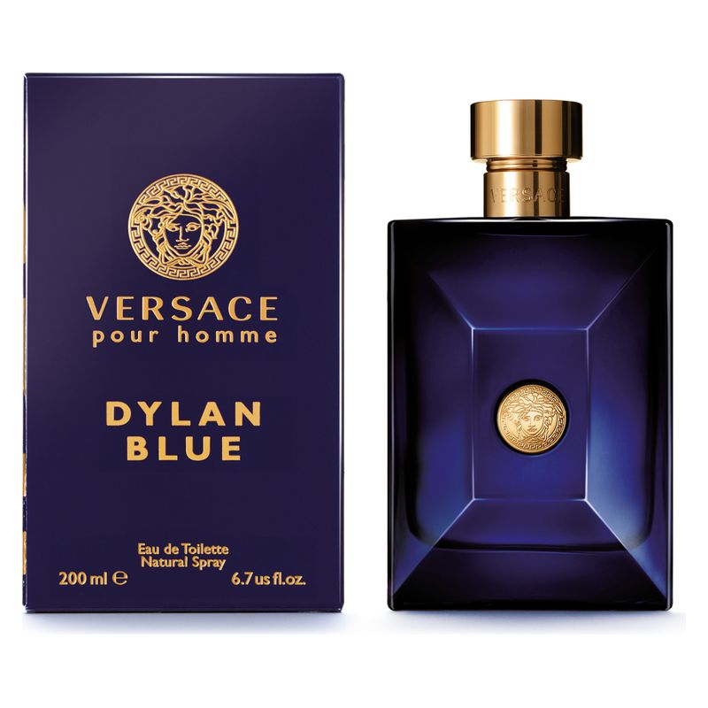 Versace Pour Homme Dylan Blue, Eau de Toilette Uomo, 200 ml Spray, Profumo maschile Aromatico Fougère, Fragranza fresca, intensa e seducente Versace Pour Homme Dylan Blue, Eau de Toilette Uomo, 200 ml Spray, Profumo maschile Aromatico Fougère, Fragranza fresca, intensa e seducente