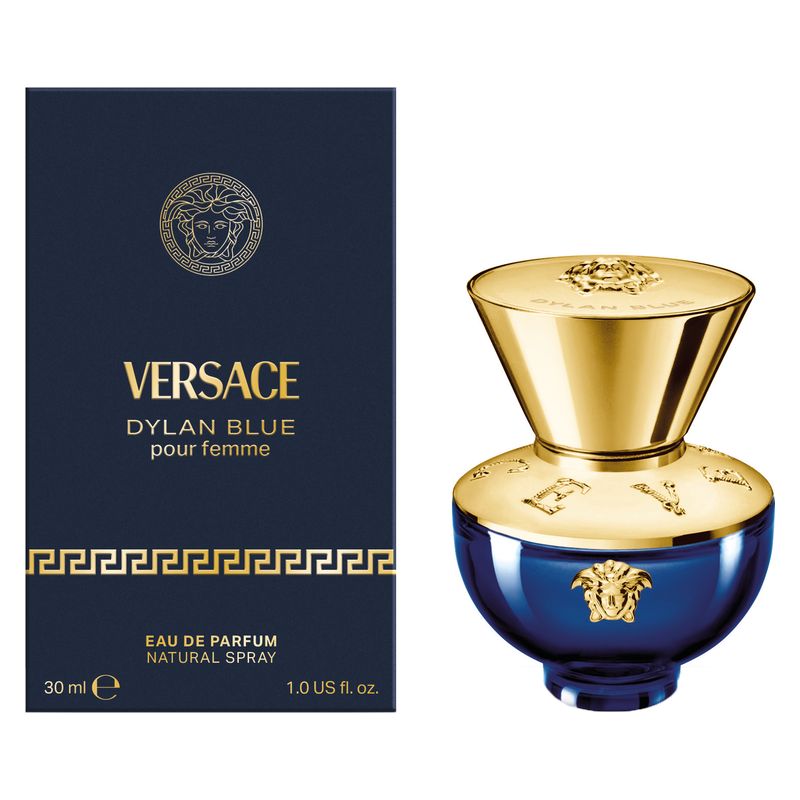 Versace Dylan Blue Pour Femme, Eau de Parfum Donna, 30 ml Spray, Profumo Floreale Fruttato con note di Mela, Ribes Nero e Patchouli Versace Dylan Blue Pour Femme, Eau de Parfum Donna, 30 ml Spray, Profumo Floreale Fruttato con note di Mela, Ribes Nero e Patchouli