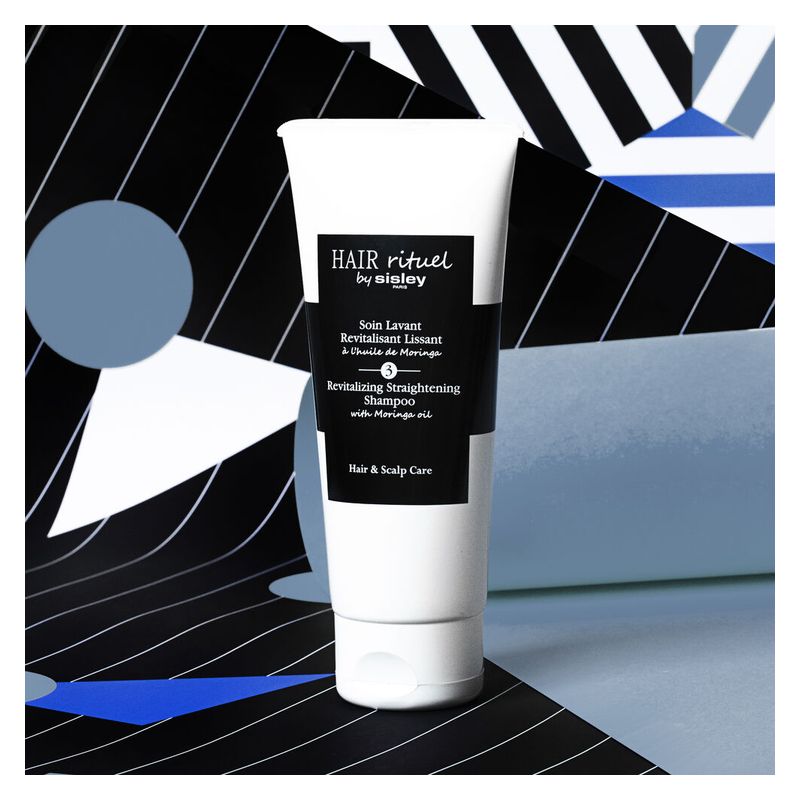 Sisley Hair Rituel Soin Lavant Revitalisant Lissant, Shampoo Lisciante con Olio di Moringa, 200 ml, Trattamento Anticrespo per Capelli Luminosi