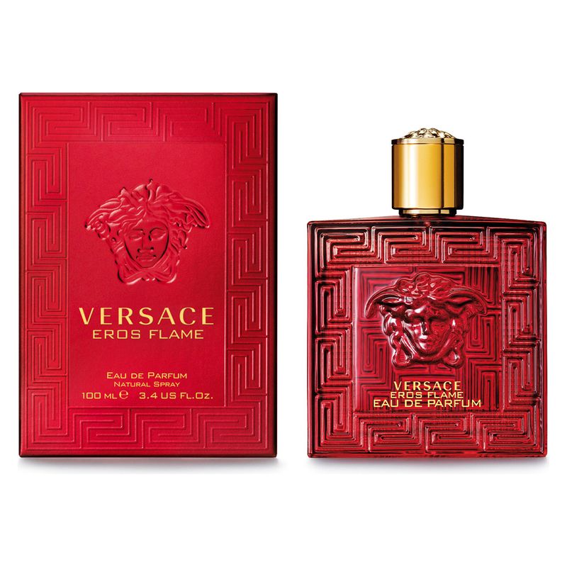 Versace Eros Flame, Eau de Parfum Uomo, 100 ml Spray, Profumo maschile legnoso e speziato con note agrumate e ambrate, persistente e avvolgente Versace Eros Flame, Eau de Parfum Uomo, 100 ml Spray, Profumo maschile legnoso e speziato con note agrumate e ambrate, persistente e avvolgente