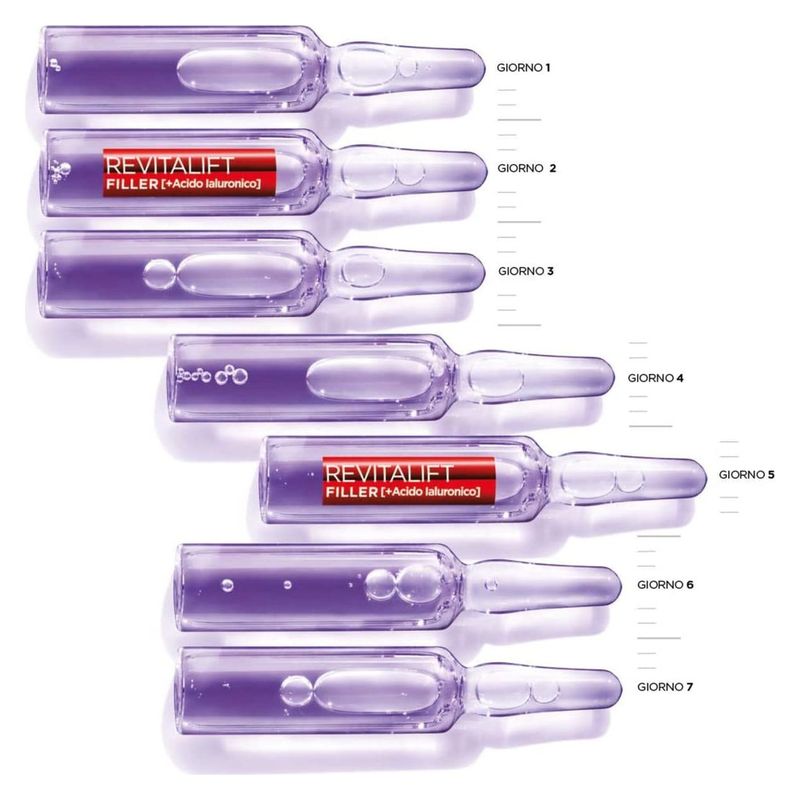 L'Oréal Revitalift Filler [+ Acido Ialuronico] Ampolle Rimpolpanti Trattamento Intensivo 7 Giorni