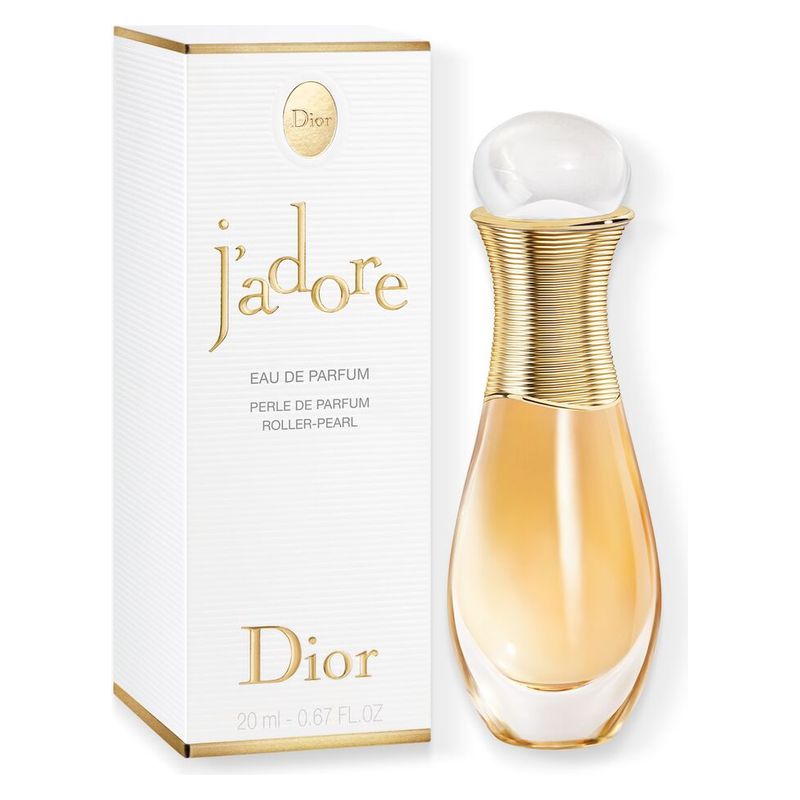 DIOR J’adore Eau De Parfum Roller-Pearl, Profumo Donna, 20 ml, Fragranza Floreale Fruttata, Formato da Viaggio, Idea Regalo