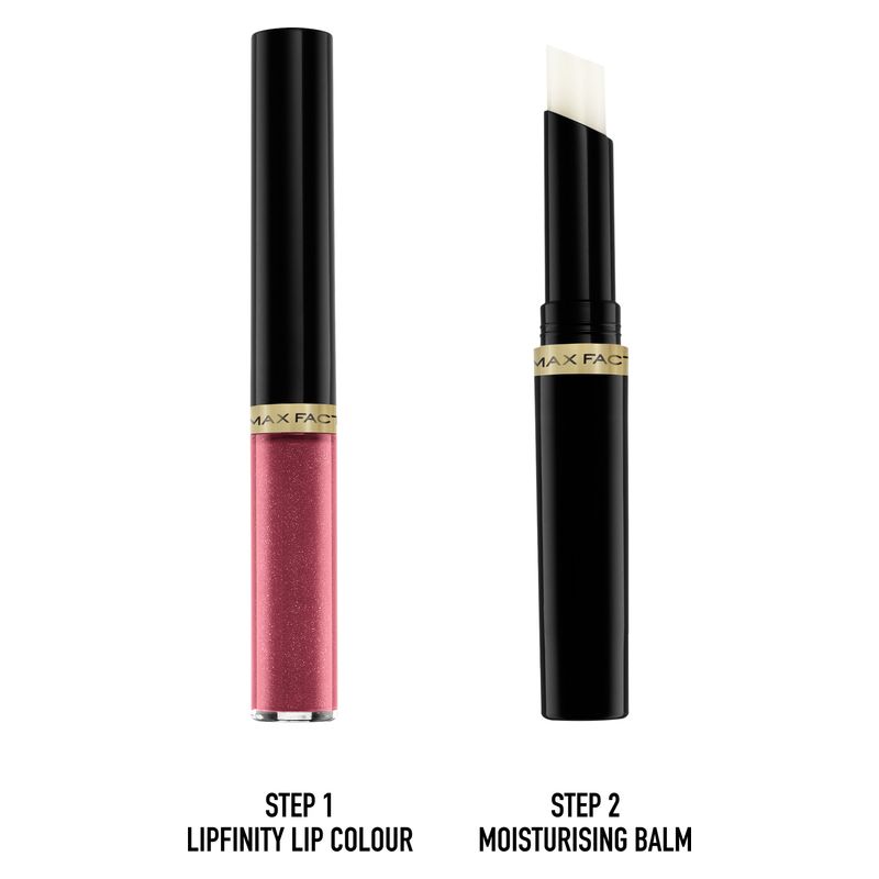 Max Factor Lipfinity Rossetto Liquido a Lunga Tenuta, 330 Essential Burgundy, 2.3 ml + 1.9 g, Tinta Labbra 24h con Top Coat Idratante e brillante
