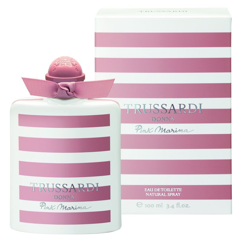 Trussardi Pink Marina, Eau de Toilette Donna, 100 ml Spray, Profumo Floreale Marino e Fruttato, Fragranza Estiva Fresca, Luminosa e Sensuale