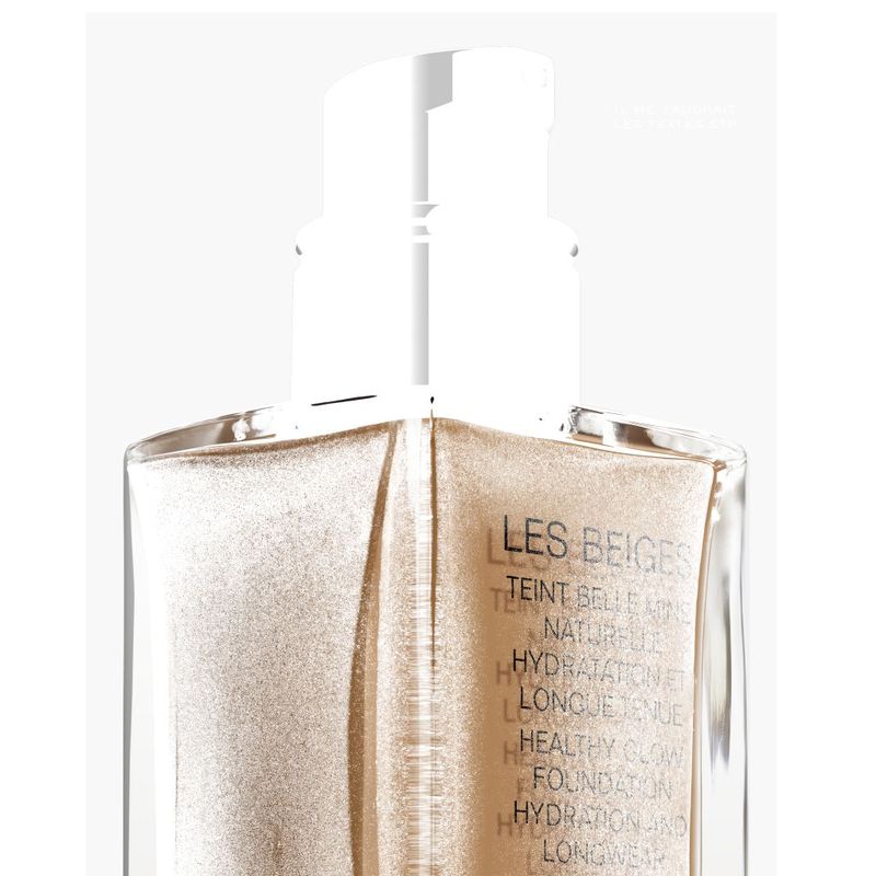 CHANEL Les Beiges Healthy Glow Foundation, Fondotinta Fluido Idratante e Lunga Tenuta, 30 ml, Tonalità BD121 Beige Doré, per incarnato luminoso