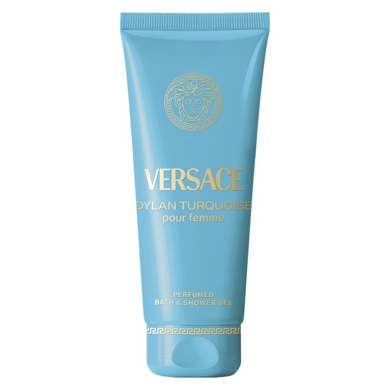 Versace Dylan Turquoise Pour Femme, Gel Doccia Profumato Donna, 200 ml, Bagnoschiuma Idratante, Fragranza Floreale Legnosa Versace Dylan Turquoise Pour Femme, Gel Doccia Profumato Donna, 200 ml, Bagnoschiuma Idratante, Fragranza Floreale Legnosa