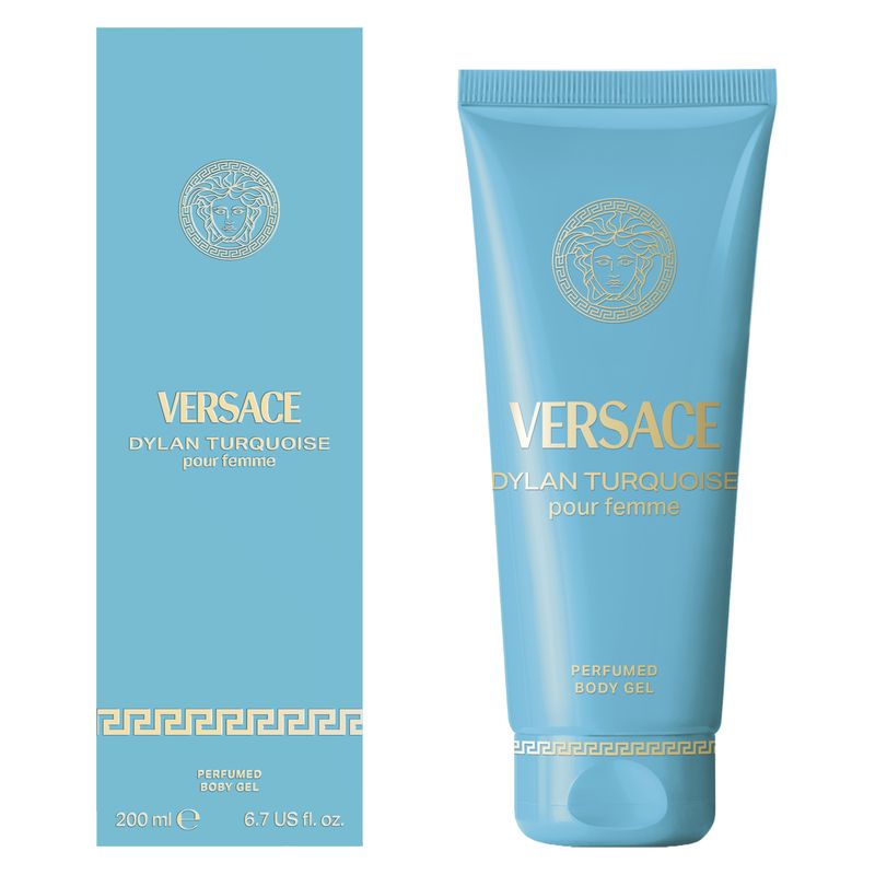 Versace Dylan Turquoise Pour Femme, Gel Corpo Profumato Donna, 200 ml, Idratante e Rinfrescante, Fragranza Floreale Legnosa e Muschiata per Lei Versace Dylan Turquoise Pour Femme, Gel Corpo Profumato Donna, 200 ml, Idratante e Rinfrescante, Fragranza Floreale Legnosa e Muschiata per Lei