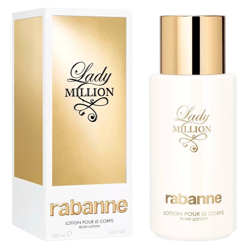 Rabanne Lady Million, Lozione Corpo Sensuale Donna, 200 ml, Crema Idratante con Note Floreali e Legnose, Idrata e Profuma la Pelle a Lungo Rabanne Lady Million, Lozione Corpo Sensuale Donna, 200 ml, Crema Idratante con Note Floreali e Legnose, Idrata e Profuma la Pelle a Lungo