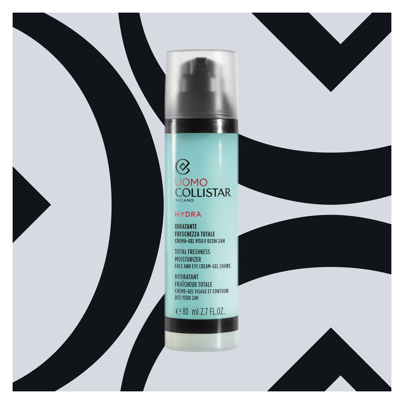 Collistar Uomo Hydra, Crema-Gel Viso e Occhi Idratante 24h, Uomo, 80 ml, per pelli normali e secche, trattamento energizzante e defaticante Collistar Uomo Hydra, Crema-Gel Viso e Occhi Idratante 24h, Uomo, 80 ml, per pelli normali e secche, trattamento energizzante e defaticante