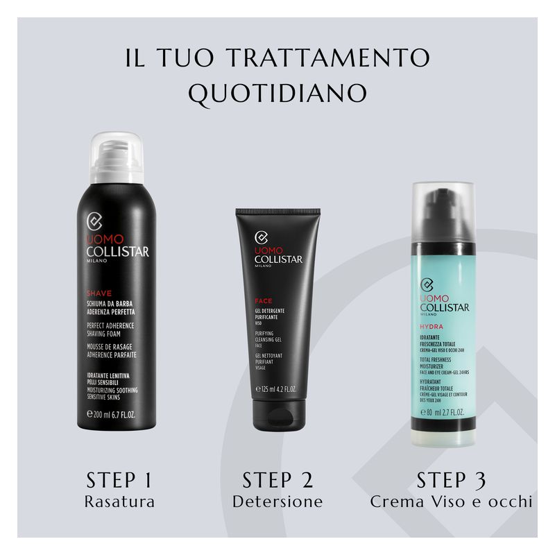 Collistar Uomo Hydra, Crema-Gel Viso e Occhi Idratante 24h, Uomo, 80 ml, per pelli normali e secche, trattamento energizzante e defaticante Collistar Uomo Hydra, Crema-Gel Viso e Occhi Idratante 24h, Uomo, 80 ml, per pelli normali e secche, trattamento energizzante e defaticante
