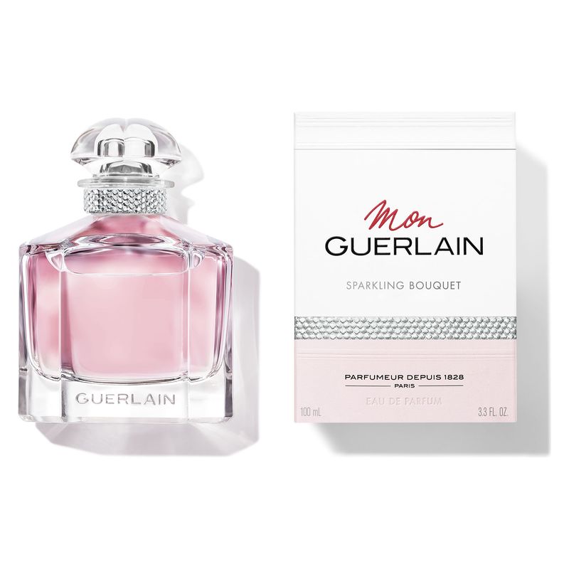 Guerlain Mon Guerlain Sparkling Bouquet, Eau de Parfum Donna, 100 ml, Fragranza Luminosa e Frizzante, Profumo Orientale Fresco e Fruttato