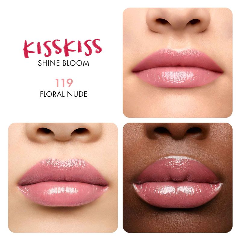 Guerlain Kisskiss Shine Bloom - Rossetto Brillante Con Il 95% Di Ingredienti Di Origine Naturale