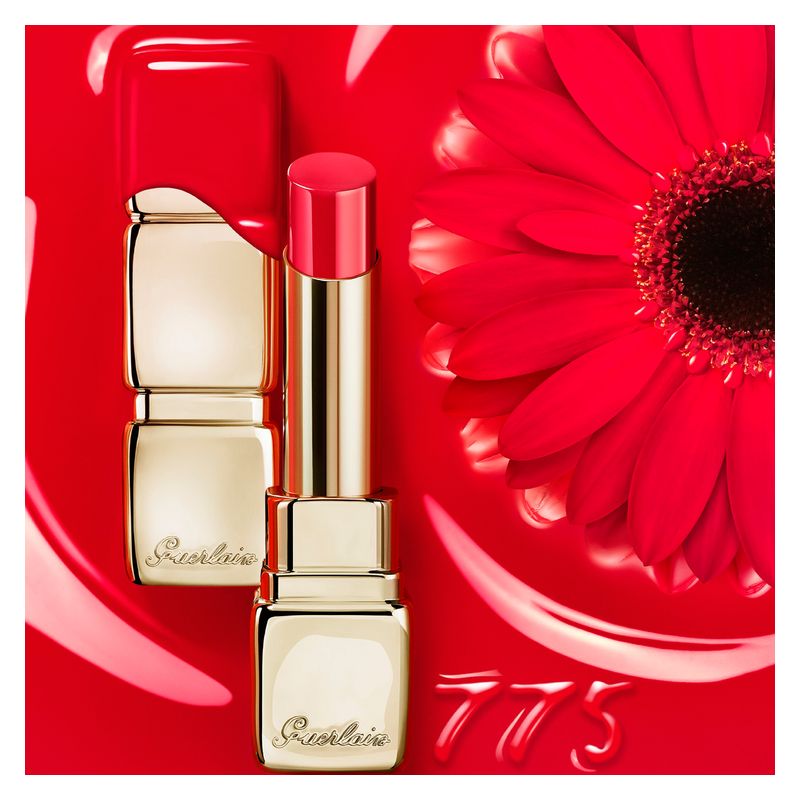 Guerlain Kisskiss Shine Bloom - Rossetto Brillante Con Il 95% Di Ingredienti Di Origine Naturale