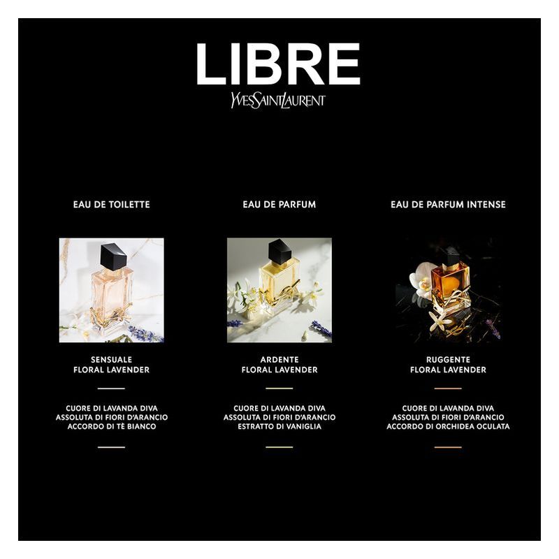 Yves Saint Laurent Libre, Eau de Toilette Donna, 90 ml Spray, Profumo Floreale Fresco e Luminoso con Lavanda e Fiori d'Arancio