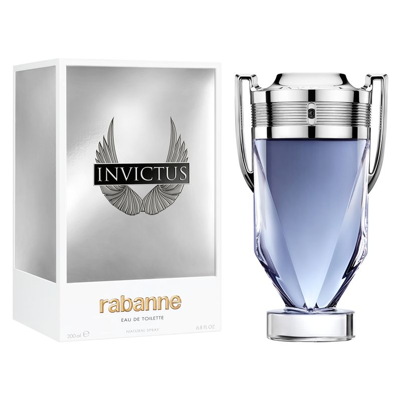 Rabanne Invictus, Eau de Toilette Uomo, 200 ml Spray, Profumo Maschile Legnoso Acquatico, Fresco e Sensuale con Note Marine e Legno di Guaiaco