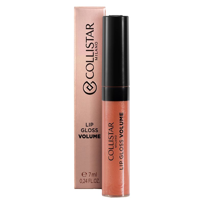 Collistar Lip Gloss Volume, Lucidalabbra Volumizzante e Rimpolpante, 7 ml, 130 Divine Oranges, Finish Brillante, Idratante con Vitamina E