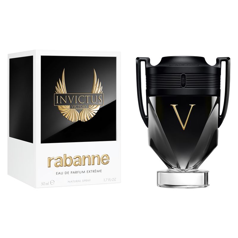 Rabanne Invictus Victory, Eau de Parfum Extrême Uomo, 50 ml Spray, Profumo Uomo Orientale Fresco, Intenso e Maschile