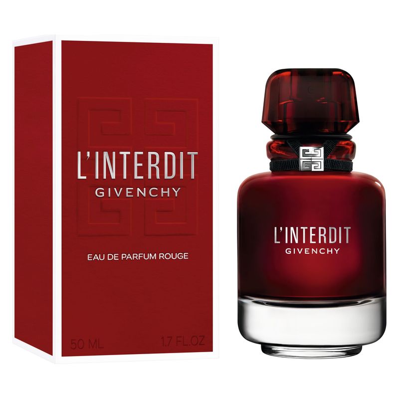 Givenchy L'Interdit Eau de Parfum Rouge, Profumo Donna, 50 ml Spray, Fragranza Floreale Speziata Legnosa, Intenso e a Lunga Durata Givenchy L'Interdit Eau de Parfum Rouge, Profumo Donna, 50 ml Spray, Fragranza Floreale Speziata Legnosa, Intenso e a Lunga Durata