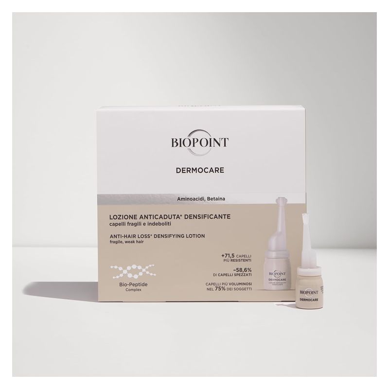 Biopoint Dermocare Trattamento Anticaduta Donna in Fiale, Azione Ridensificante, 20 Fiale da 6 ml, per Capelli Fragili e Cute Sensibile Biopoint Dermocare Trattamento Anticaduta Donna in Fiale, Azione Ridensificante, 20 Fiale da 6 ml, per Capelli Fragili e Cute Sensibile