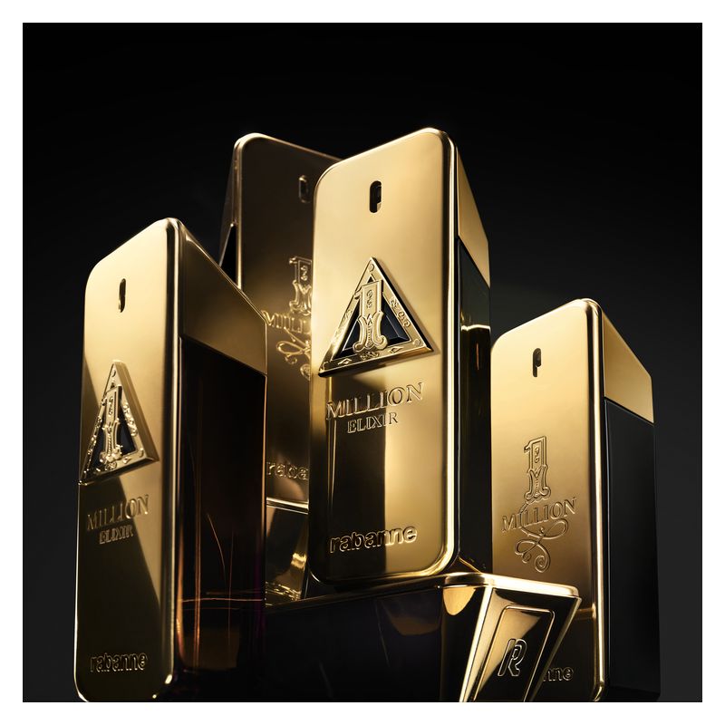 Rabanne 1 Million Elixir, Parfum Intense Uomo, 50 ml Spray, Profumo Ambrato Legnoso con note di Vaniglia, Mela e Rosa Damascena, Lunga Durata