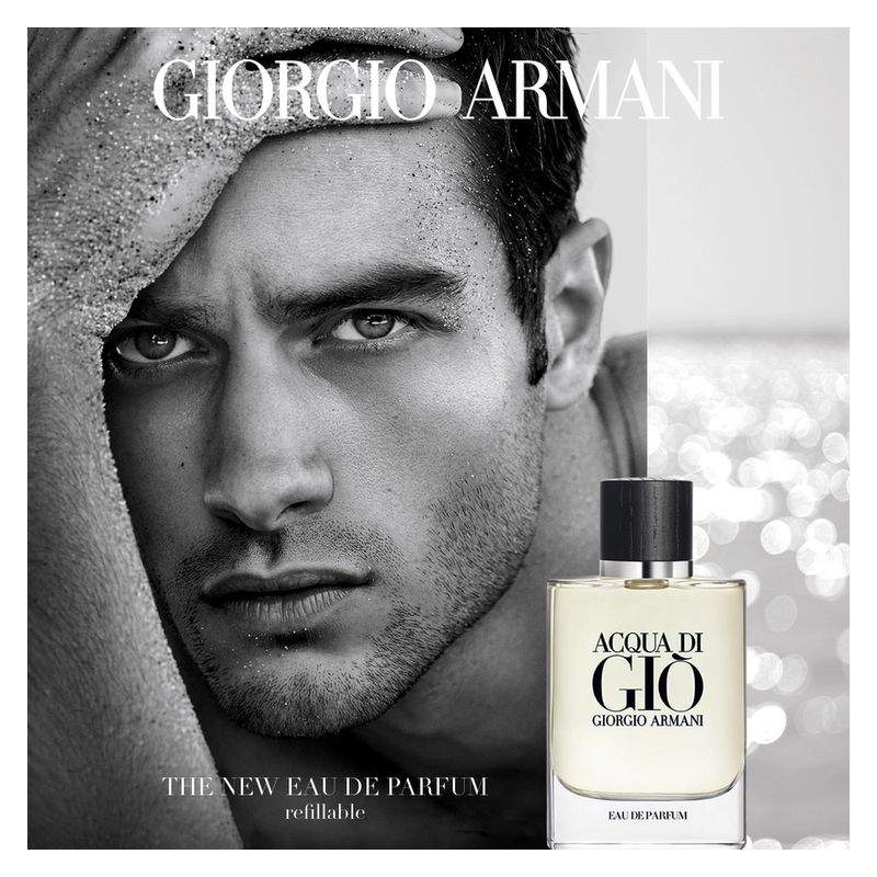 Armani Acqua di Giò Eau de Parfum, Profumo Uomo Ricarica, 150 ml, Fragranza Aromatica Acquatica con Note Marine, Mandarino Verde e Patchouli