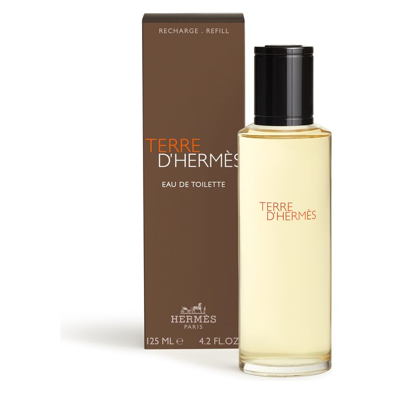 Hermès Terre d'Hermès, Eau de Toilette Uomo, 125 ml Ricarica, Profumo Maschile Legnoso Speziato con note di Pompelmo, Cedro e Pepe Hermès Terre d'Hermès, Eau de Toilette Uomo, 125 ml Ricarica, Profumo Maschile Legnoso Speziato con note di Pompelmo, Cedro e Pepe