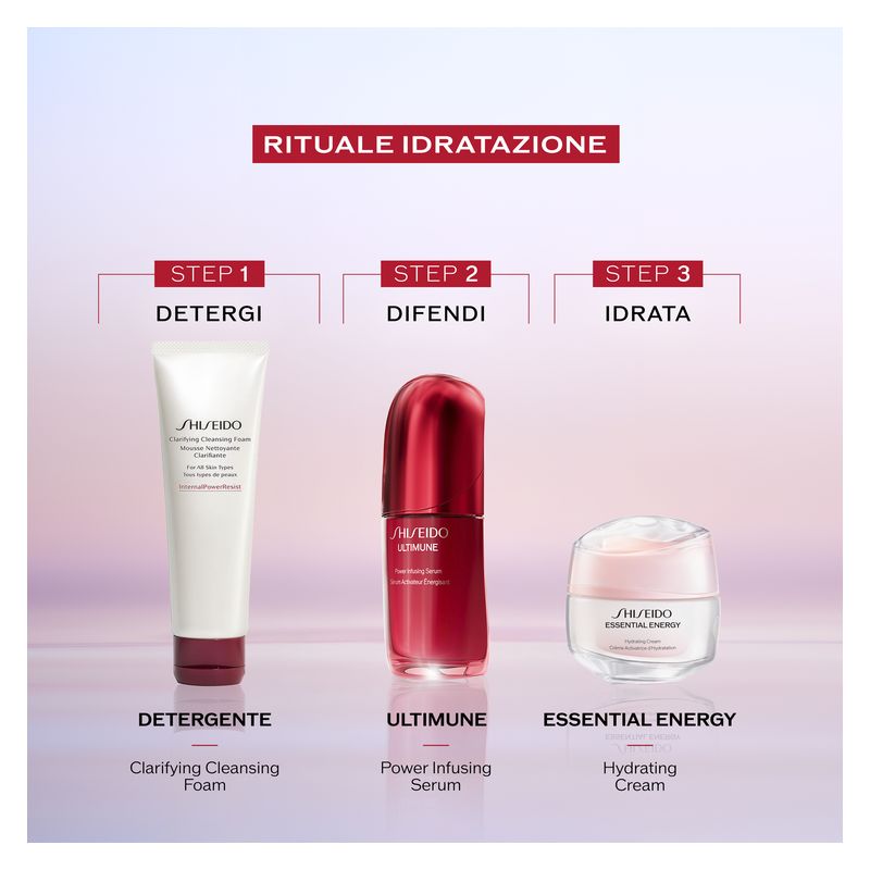 Shiseido Essential Energy Hydrating Cream, Ricarica Crema Viso Idratante Donna, 50 ml, con Acido Ialuronico e Ginseng, previene le linee sottili
