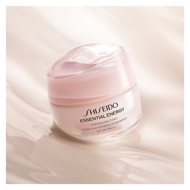 Shiseido Essential Energy Hydrating Day Cream, Crema Giorno Viso Idratante con SPF 20 Donna, Ricarica 50 ml, per tutti i tipi di pelle