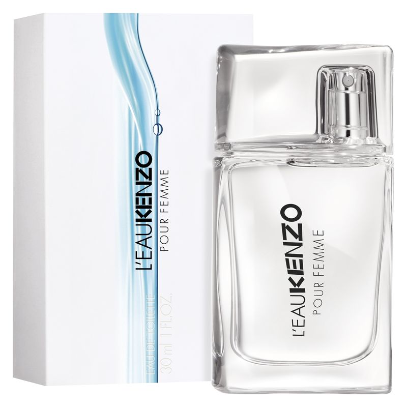 Kenzo L'Eau Pour Femme, Eau de Toilette Donna, 30 ml Spray, Profumo Floreale Acquatico Fresco e Sensuale con Menta, Loto e Pesca
