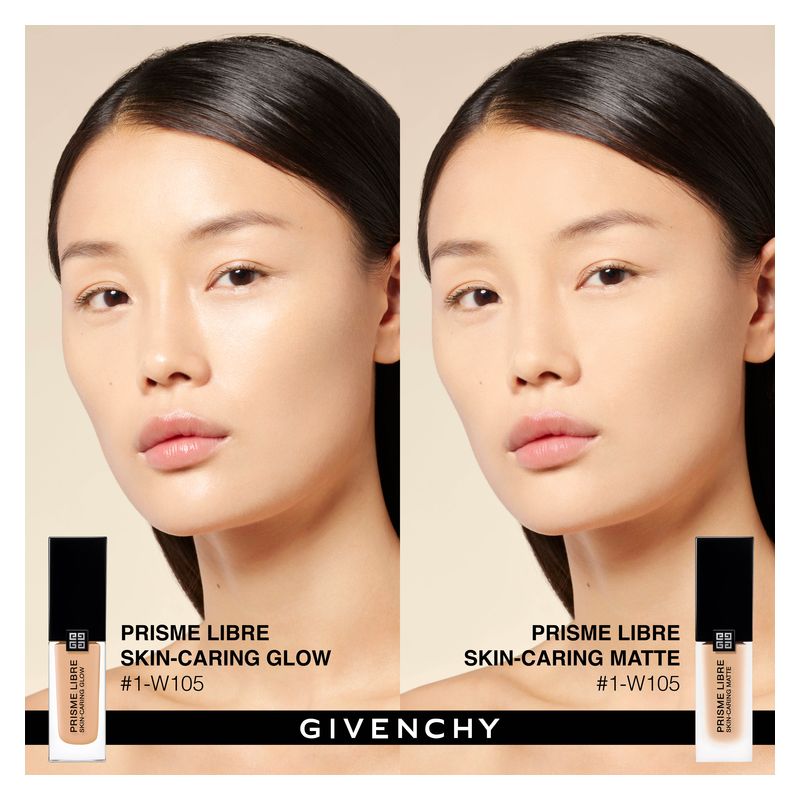 Givenchy Prisme Libre Skin-Caring Matte, Fondotinta Liquido Opacizzante Lunga Tenuta 24H, 30 ml, Colore 01-N95, Finish Luminoso per pelli perfette Givenchy Prisme Libre Skin-Caring Matte, Fondotinta Liquido Opacizzante Lunga Tenuta 24H, 30 ml, Colore 01-N95, Finish Luminoso per pelli perfette