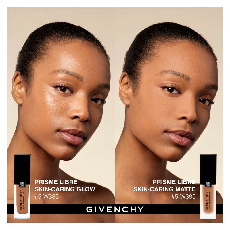 Givenchy Prisme Libre Skin-Caring Matte, Fondotinta Liquido Opacizzante 24H, Donna, 30 ml, Colore 05-W355, Finish luminoso e coprenza modulabile