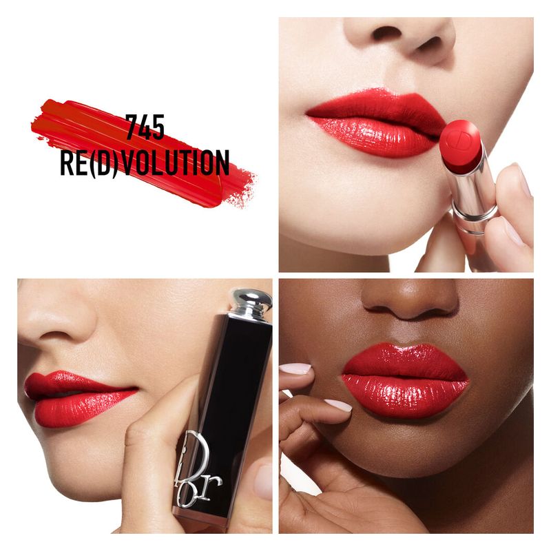 DIOR Addict, Rossetto Brillante Idratante Ricaricabile Donna, 3.2 g, 745 Re(d)volution, Finish Luminoso a Lunga Tenuta, Make-up Labbra DIOR Addict, Rossetto Brillante Idratante Ricaricabile Donna, 3.2 g, 745 Re(d)volution, Finish Luminoso a Lunga Tenuta, Make-up Labbra