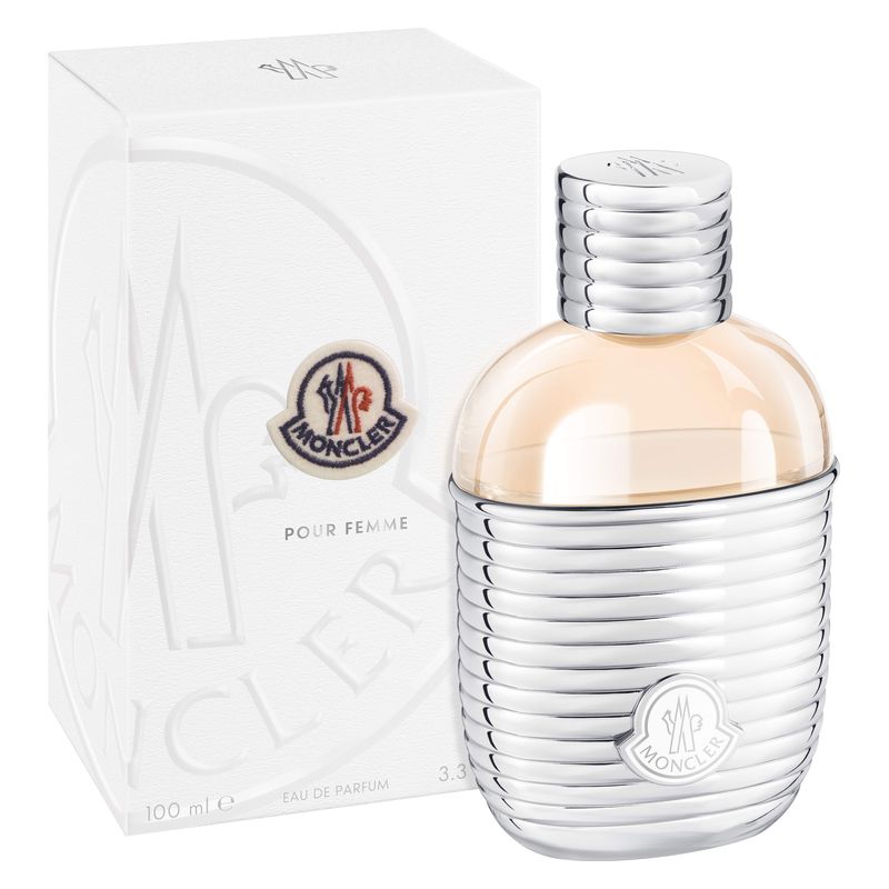 Moncler Pour Femme, Eau de Parfum Donna, 100 ml Spray, Fragranza esclusiva con note di neve, Profumo legnoso floreale, Idea regalo di lusso