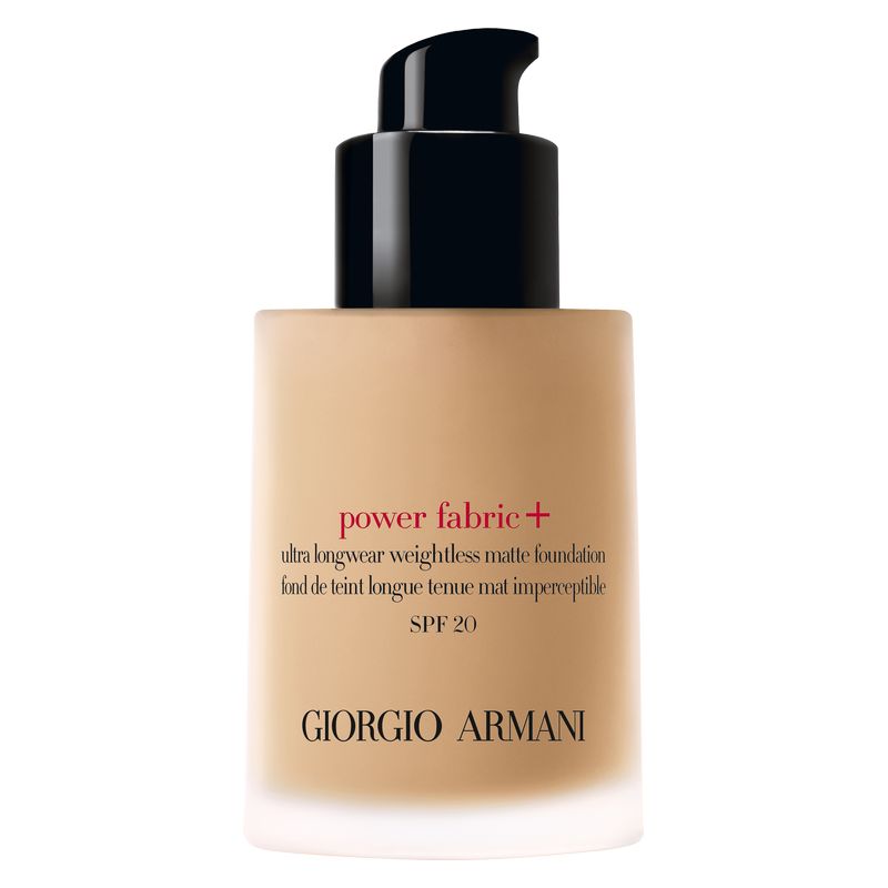 Armani Power Fabric+ Foundation, Fondotinta Fluido Lunga Tenuta Donna, 30 ml, Colore 4 Fair Warm, SPF 20, Finish Mat Naturale, Coprenza Elevata