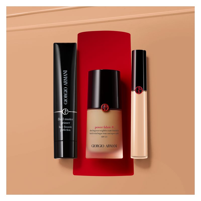 Armani Power Fabric+ Foundation, Fondotinta Fluido Lunga Tenuta Donna, 30 ml, Colore 4 Fair Warm, SPF 20, Finish Mat Naturale, Coprenza Elevata