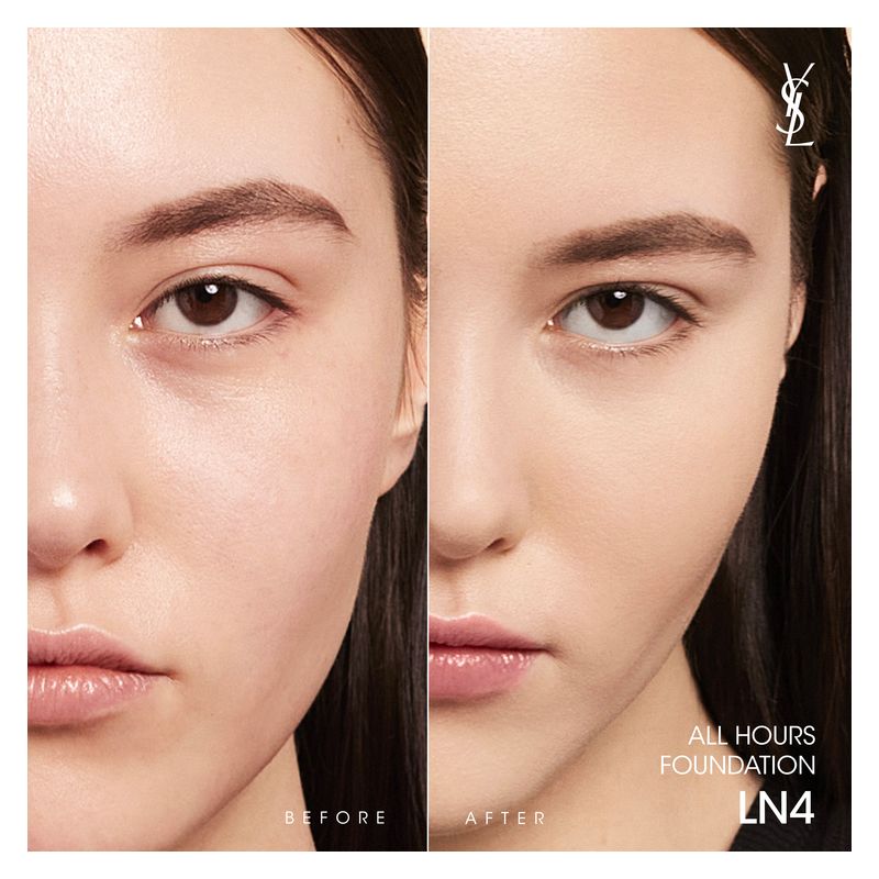 Yves Saint Laurent All Hours Foundation Luminous Matte, Fondotinta Fluido Donna, LN4, 25 ml, Alta Coprenza 24H, Finish Matte Luminoso, Lunga Tenuta