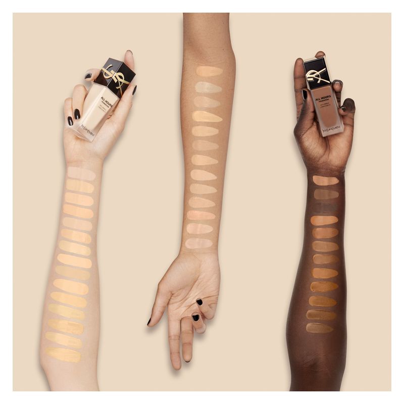 Yves Saint Laurent All Hours Foundation Luminous Matte, Fondotinta Fluido Donna, 25 ml, Colore LN8, Copertura totale 24h e Finish luminoso naturale