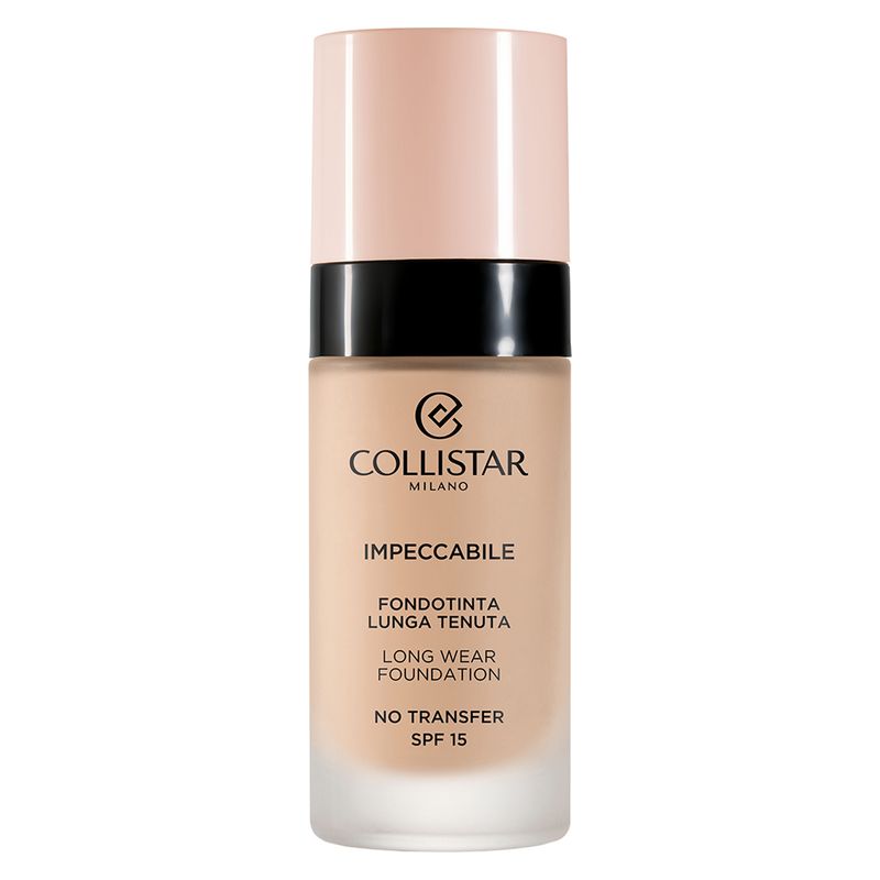 Collistar Impeccabile Fondotinta Lunga Tenuta No Transfer, 30 ml, 2R Beige Rosato, SPF 15, Finish Matte, Fondotinta Fluido Donna Idratante Collistar Impeccabile Fondotinta Lunga Tenuta No Transfer, 30 ml, 2R Beige Rosato, SPF 15, Finish Matte, Fondotinta Fluido Donna Idratante
