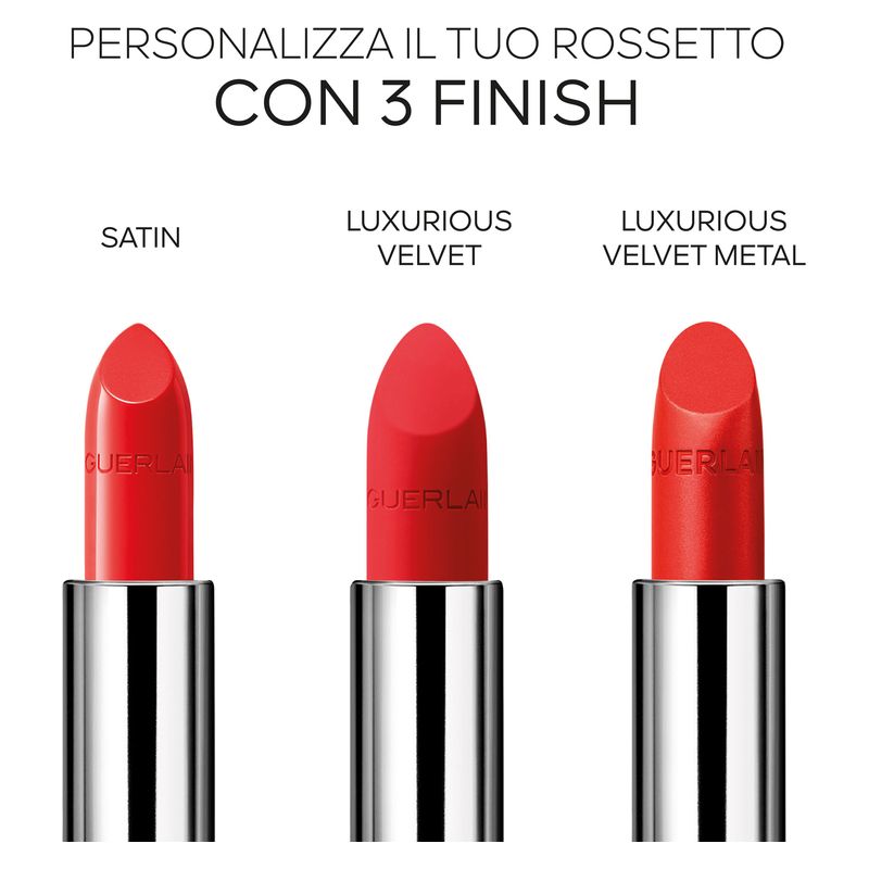 Guerlain - Rouge G Luxurious Velvet Metal - Rossetto Metallizzato Effetto  Velluto Ad Alta Pigmentazione, Tenuta 16 Ore - Sensation Profumerie