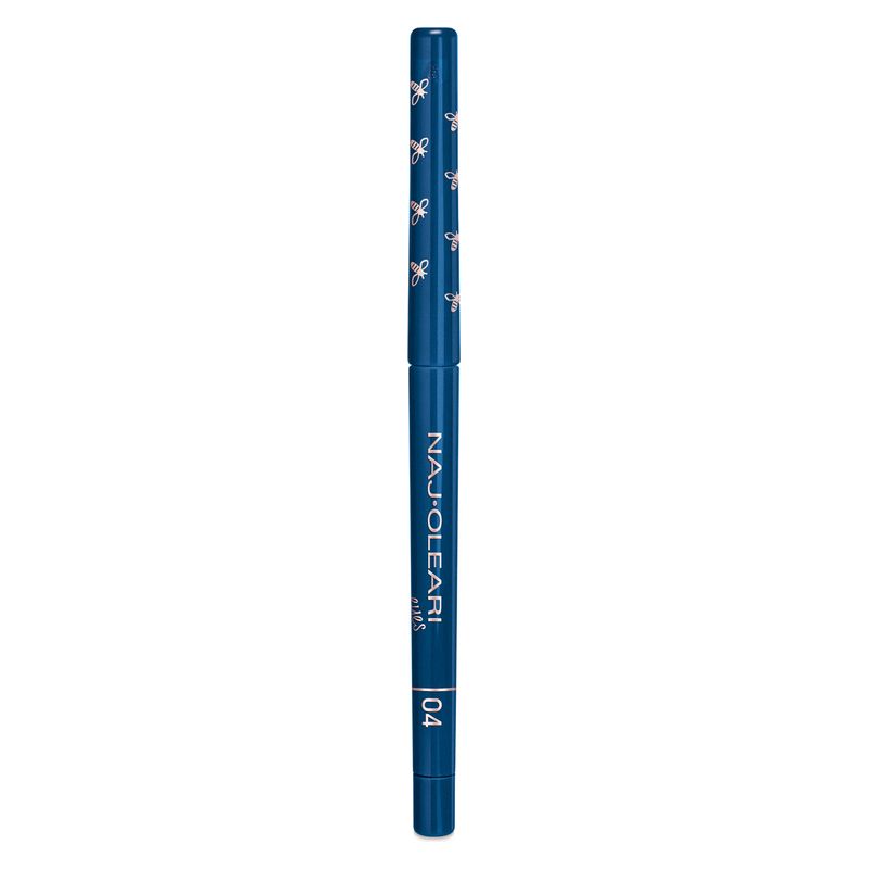 NAJ·OLEARI Irresistible Eyeliner & Kajal, Matita Occhi Lunga Tenuta, Donna, 04 Blu Notte Perlato, Resistente all'acqua, Sguardo intenso e definito