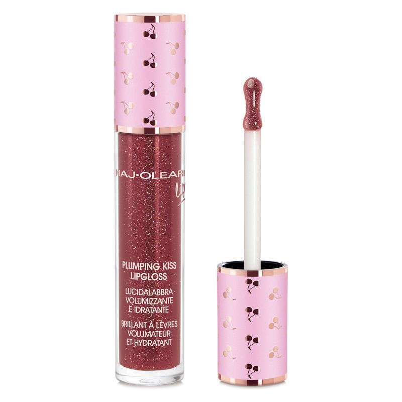 NAJ·OLEARI Plumping Kiss Lipgloss, Lucidalabbra Volumizzante Idratante, 07 Rosso Granatina, 6 ml, Effetto Rimpolpante con Acido Ialuronico NAJ·OLEARI Plumping Kiss Lipgloss, Lucidalabbra Volumizzante Idratante, 07 Rosso Granatina, 6 ml, Effetto Rimpolpante con Acido Ialuronico