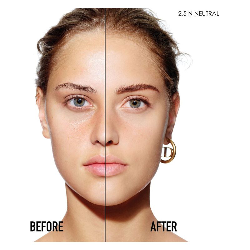 DIOR Ricarica Forever Natural Velvet, Fondotinta Compatto Clean No Transfer, Colore 2,5N Neutral, Lunga Tenuta 24h con Finish Mat, Make-Up Viso Donna