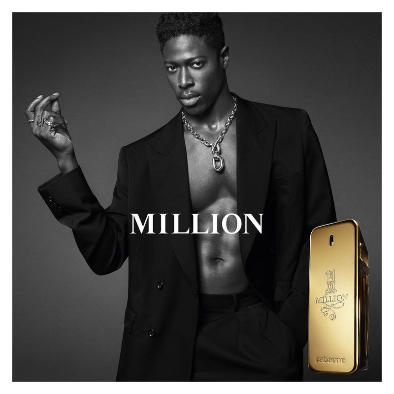 Rabanne 1 Million, Eau de Toilette Uomo, 50 ml Spray, Profumo maschile legnoso speziato con note di cuoio e ambra, per un uomo ambizioso e di successo